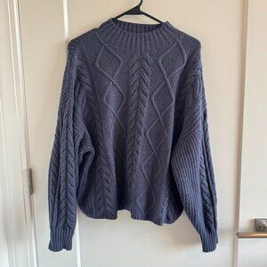 SoSoft Cropped Mock-Neck Cable Sweater | Old Navy